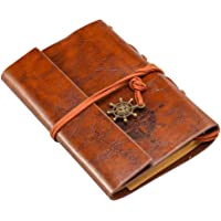 Pirata del vintage anillo de anclaje insertos aglutinantes cuerda atada vacío diario de viaje Notebookjournal